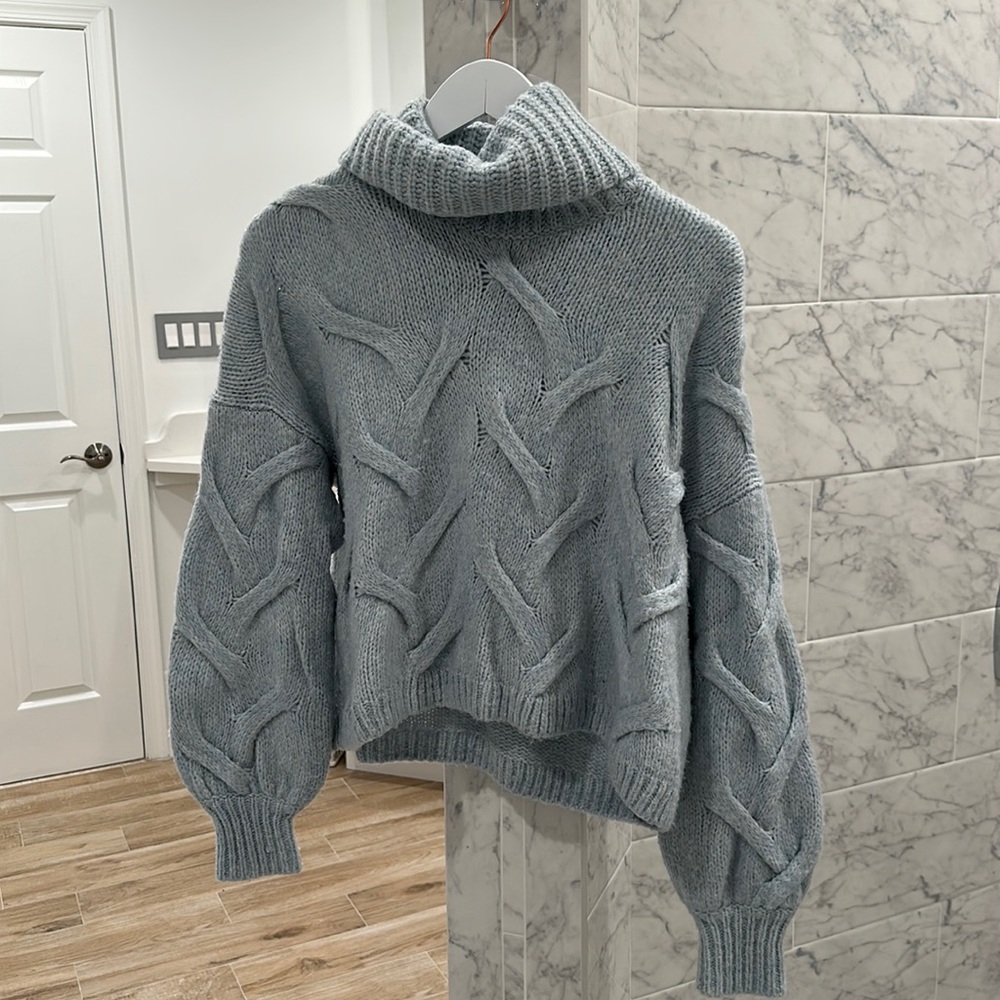 Madewell Blue Chunky sweater